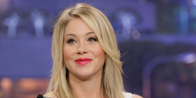 THE TONIGHT SHOW WITH JAY LENO -- Episode 4585 -- Pictured: Actress Christina Applegate during an interview on December 18, 2