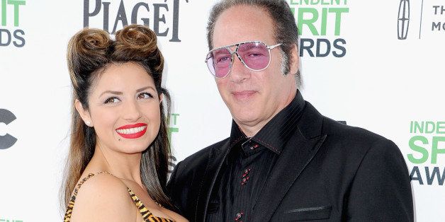 SANTA MONICA, CA - MARCH 01: Valerie Silverstein (L) and actor Andrew Dice Clay attends the 2014 Film Independent Spirit Awards at Santa Monica Beach on March 1, 2014 in Santa Monica, California. (Photo by Steve Granitz/WireImage)