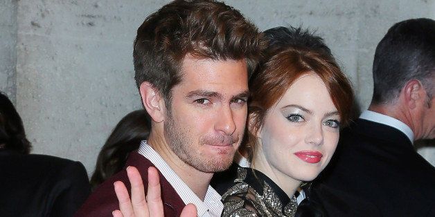 ROME, ITALY - APRIL 14: (L-R) Andrew Garfield and Emma Stone attend the 'The Amazing Spider-Man 2: Rise Of Electro' premiere at The Space Moderno on April 14, 2014 in Rome, Italy. (Photo by Ernesto Ruscio/WireImage)