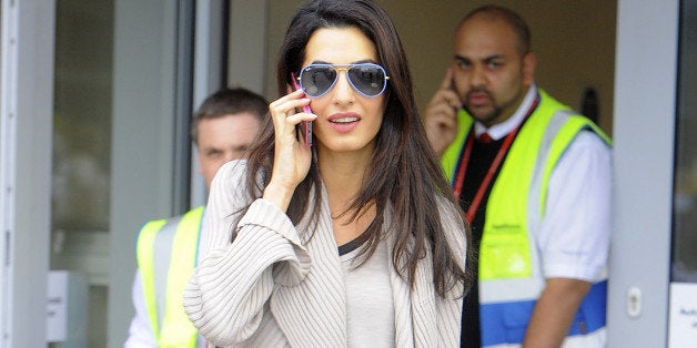 LONDON, UNITED KINGDOM - MAY 13: Amal Alamuddin is seen on May 13, 2014 in London, United Kingdom. (Photo by SJP/Bauer-Griffin/GC Images)