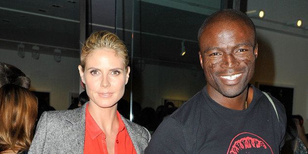LOS ANGELES, CA - OCTOBER 12: Heidi Klum and Seal arrive at the private viewing for Rankin and Damien Hirst's new gallery show on October 12, 2011 in Los Angeles, California. (Photo by Jerod Harris/Getty Images)