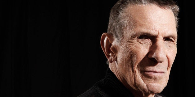 Actor Leonard Nimoy, a cast member in the upcoming film "Star Trek", poses for a portrait in Beverly Hills, Calif. on Sunday, April 26, 2009. (AP Photo/Matt Sayles)