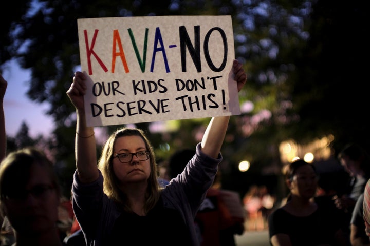 Activists outside the Supreme Court building in Washington.
