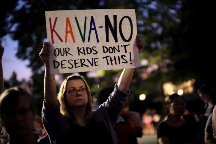 Activists outside the Supreme Court building in Washington.