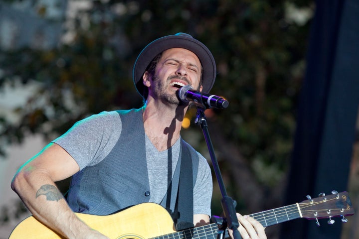 LOS ANGELES, CA - JULY 25: Musician Tony Lucca of NBC's 'The Voice' performs at the Summer Concert Series at The Grove on July 25, 2012 in Los Angeles, California. (Photo by Imeh Akpanudosen/Getty Images)