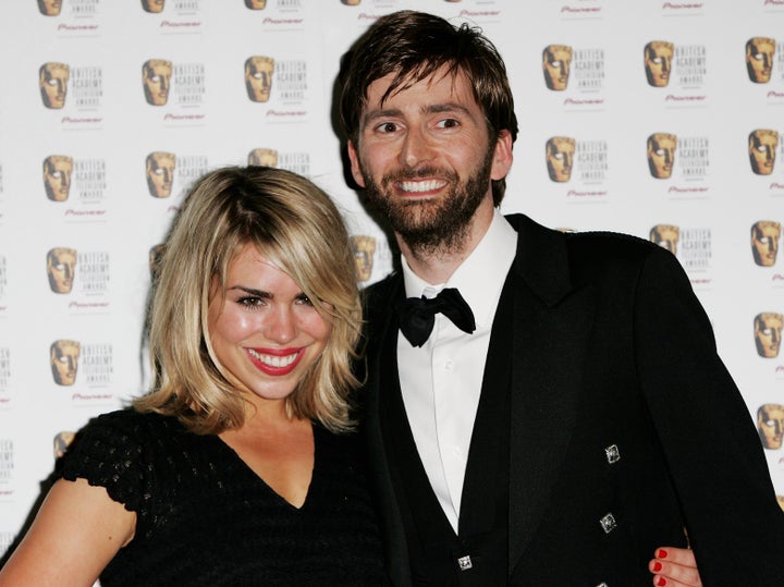 LONDON - MAY 07: Dr. Who actors Billie Piper and David Tennant pose in the Awards Room at the Pioneer British Academy Television Awards 2006 at the Grosvenor House Hotel on May 7, 2006 in London, England. (Photo by Gareth Cattermole/Getty Images)