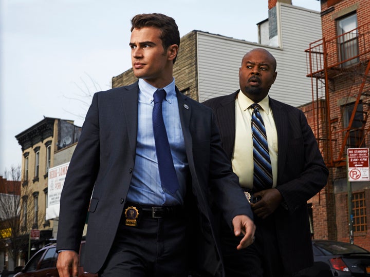NEW YORK - DECEMBER 2: Walter Clark Jr. (Theo James, left) is partnered with and mentored by experienced veteran Detective Don Owen (Chi McBride, right) in the new CBS drama GOLDEN BOY. GOLDEN BOY, premieres Tuesday, February 26 (10:00 - 11:00 PM, ET/PT), with a special sneak peak episode, on the CBS Television Network. (Photo by Warwick Saint/CBS via Getty Images)