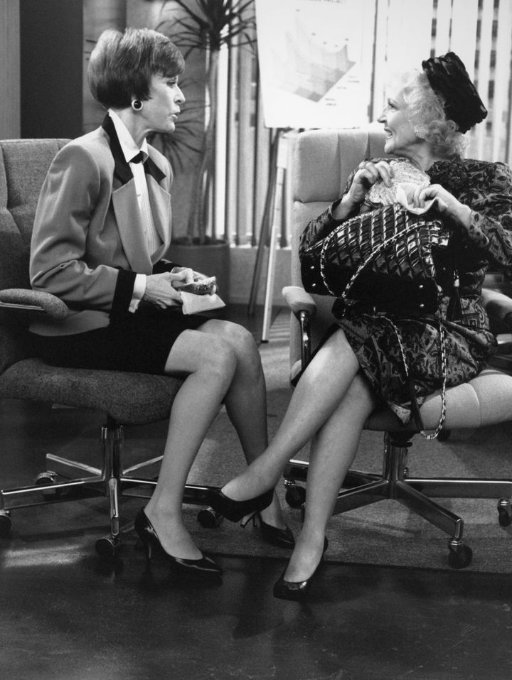 Carol & Company -- 'Trisha Springs Eternal' -- Aired 11/3/90 -- Pictured: (l-r) Carol Burnett as Rosalind Burke, Betty White as Trisha Durant -- Photo by: NBCU Photo Bank
