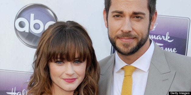 CENTURY CITY, CA - APRIL 17: Actors Alexis Bledel and Zachary Levi arrive at Disney ABC Television and the Hallmark Hall Of