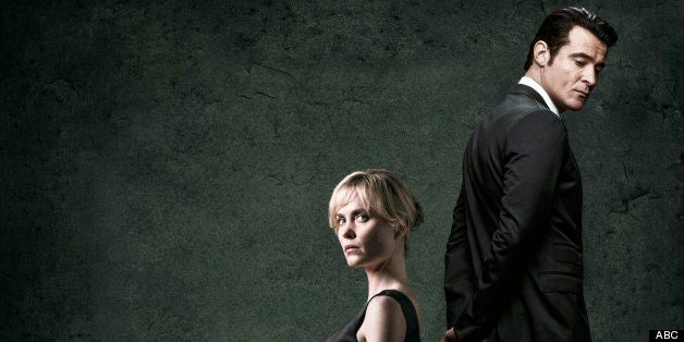 RED WIDOW - ABC's 'Red Widow' stars Radha Mitchell as Marta Walraven and Goran Visnjic as Nicholae Schiller. (Photo by BOB D'