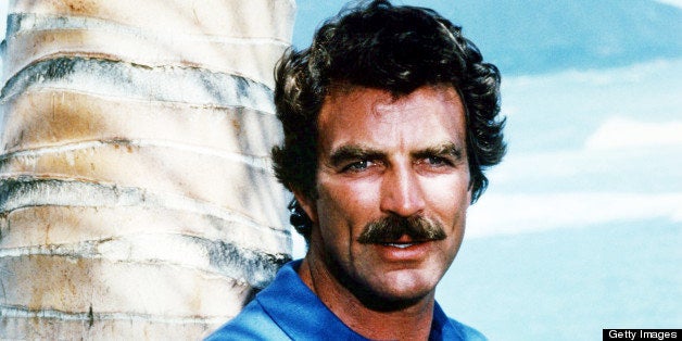 American actor Tom Selleck as he appears in the TV series 'Magnum P.I.', circa 1985. (Photo by Silver Screen Collection/Getty Images)