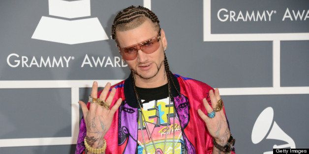 LOS ANGELES, CA - FEBRUARY 10: Rapper Riff Raff arrives at the 55th Annual GRAMMY Awards at Staples Center on February 10, 2013 in Los Angeles, California. (Photo by Jason Merritt/Getty Images)