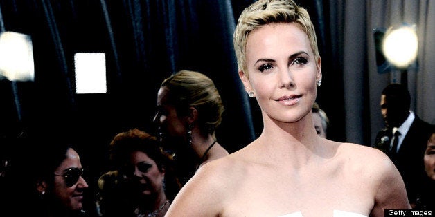 HOLLYWOOD, CA - FEBRUARY 24: (EDITORS NOTE: Image has been digitally manipulated) Actress Charlize Theron arrives at the 85t