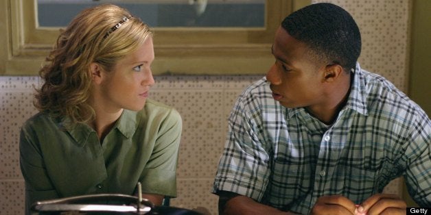 AMERICAN DREAMS -- 'High Hopes' Episode 24 -- Aired 5/11/03 -- Pictured: (l-r) Brittany Snow as Meg Pryor, Arlen Escarpeta as Sam Walker -- Photo by: NBCU Photo Bank