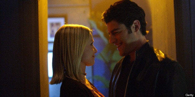 UNSPECIFIED - FEBRUARY 15: Medium profile shot of Kristin Bell as Veronica and Max Greenfield as Leo. (Photo by Ron Jaffe/W