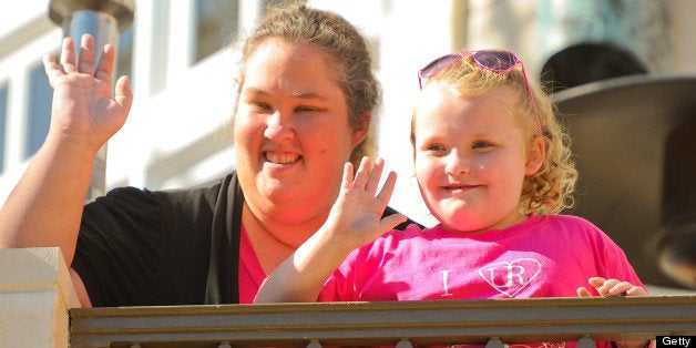 LOS ANGELES, CA - OCTOBER 15: June Shannon and Alana 'Honey Boo Boo' Thompson are sighted at The Grove on October 15, 2012 in Los Angeles, California. (Photo by Noel Vasquez/FilmMagic)