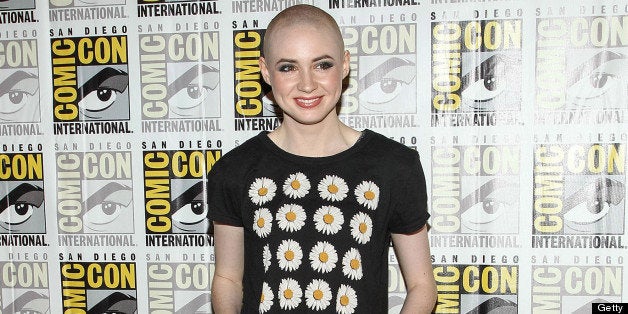 SAN DIEGO, CA - JULY 20: Actress Karen Gillan attends the 'Guardians Of The Galaxy' press line during Comic-Con International 2013 on July 20, 2013 in San Diego, California. (Photo by Paul A. Hebert/WireImage)