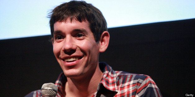 NEW YORK, NY - APRIL 07: Free solo climber Alex Honnold speaks during the New York WILD Film Festival at Tribeca Cinemas on April 7, 2011 in New York City. (Photo by Astrid Stawiarz/Getty Images)