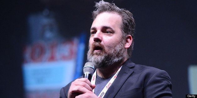 SAN DIEGO, CA - JULY 21: Dan Harmon speaks onstage at the 'Community' celebrating the fans during Comic-Con International 2013 at San Diego Convention Center on July 21, 2013 in San Diego, California. (Photo by Albert L. Ortega/Getty Images)