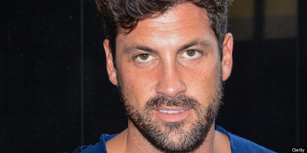 NEW YORK, NY - JULY 18: TV personality Maksim Chmerkovskiy enters the 'Good Day New York' taping at the Fox 5 Studios on Jul