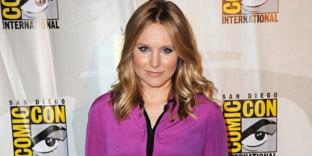 SAN DIEGO, CA - JULY 19: Actress Kristen Bell appears at the 'Veronica Mars' special video presentation and Q&A during Comic-Con International 2013 at San Diego Convention Center on July 19, 2013 in San Diego, California. (Photo by Albert L. Ortega/Getty Images)