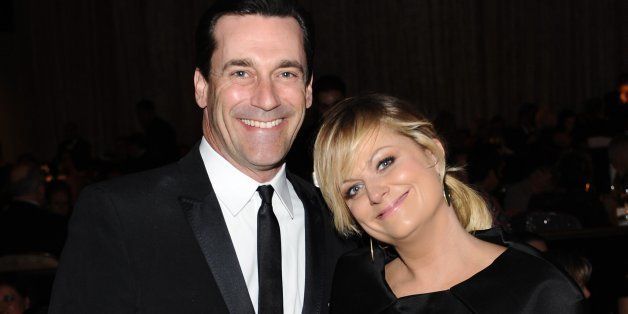 BEVERLY HILLS, CA - FEBRUARY 19: Actors Jon Hamm and Amy Poehler attend the 15th Annual Costume Designers Guild Awards with presenting sponsor Lacoste at The Beverly Hilton Hotel on February 19, 2013 in Beverly Hills, California. (Photo by Stefanie Keenan/Getty Images for CDG)