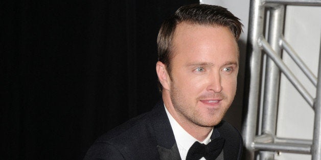 LOS ANGELES, CA - SEPTEMBER 22: Actor Aaron Paul poses in the press room during the 65th Annual Primetime Emmy Awards held a