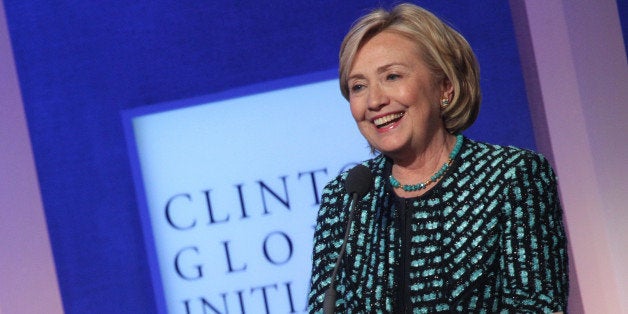 Former US Secretary of State Hillary Clinton attends the Clinton Global Initiative (CGI) on September 24, 2013 in New York. AFP PHOTO/Mehdi Taamallah (Photo credit should read MEHDI TAAMALLAH/AFP/Getty Images)