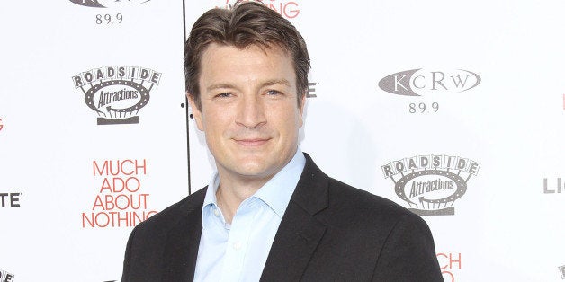 HOLLYWOOD, CA - JUNE 05: Nathan Fillion arrives at the Los Angeles screening of 'Much Ado About Nothing' held at Oscars Outd