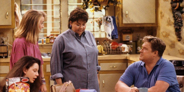 UNITED STATES - MARCH 04: ROSEANNE- 'The Test' 9/18/90 Sara Gilbert, Alicia Goranson, Roseanne Barr, John Goodman (Photo by ABC Photo Archives/ABC via Getty Images)