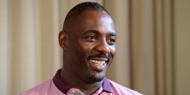 LONDON, ENGLAND - JULY 05: (UK TABLOID NEWSPAPERS OUT) Actor Idris Elba appears during a Webchat to promote his film 'Pacific Rim' at the Corinthia Hotel on July 5, 2013 in London, England. (Photo by Dave Hogan/Getty Images)