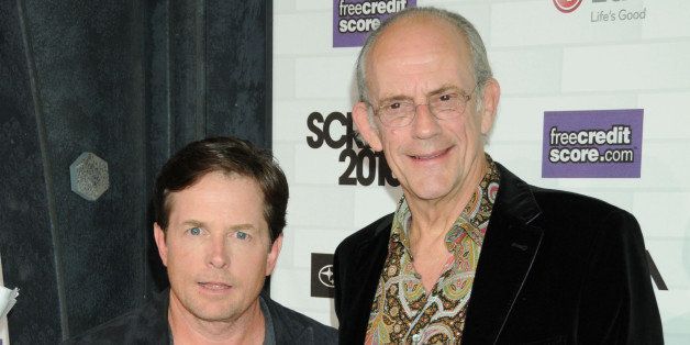 LOS ANGELES, CA - OCTOBER 16: Michael J. Fox and Christopher Lloyd attend Spike TV's 'SCREAM 2010' 5th annual event held at the Greek Theatre on October 16, 2010 in Los Angeles, California. Scream 2010 will air on Tuesday, October 19, 2010 on Spike TV at 9PM/8C. (Photo by Gregg DeGuire/FilmMagic)