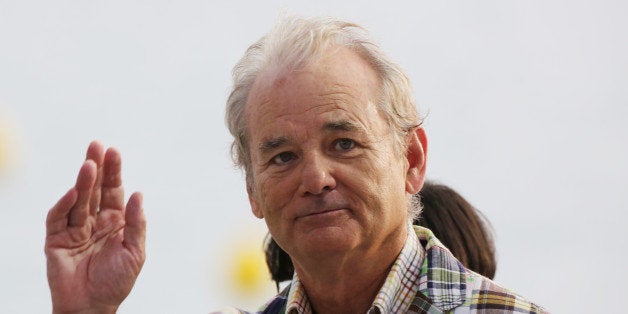 US actor Bill Murray takes part in the TV show 'Le Grand Journal' on the set of French TV Canal+ at the 65th Cannes film fest