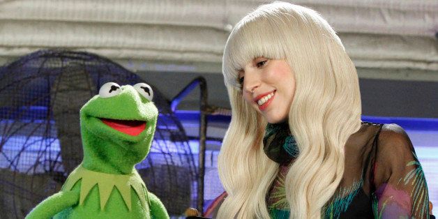 LADY GAGA & THE MUPPETS' HOLIDAY SPECTACULAR - On Thanksgiving night, THURSDAY, NOV. 28 (9:30-11:00pm, ET), the ABC Television Network will air a 90-minute special, 'Lady Gaga & the Muppets' Holiday Spectacular,' an avant-garde twist on the classic holiday variety show as Lady Gaga goes backstage with The Muppets, making a performance dream come true for the multi-platinum singer songwriter when they combine forces to sing holiday favorites and Lady Gaga hits. (Photo by Rick Rowell/ABC via Getty Images) LADY GAGA, KERMIT THE FROG