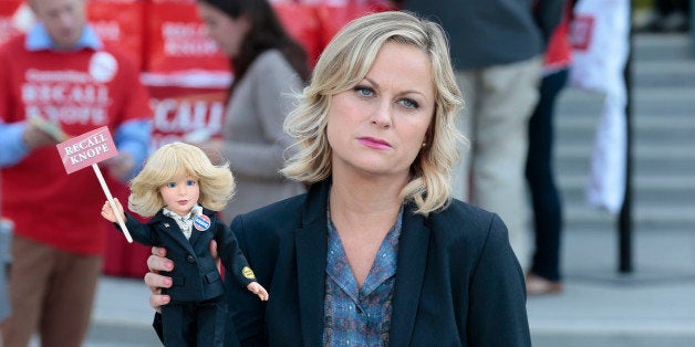 PARKS AND RECREATION -- 'Gin It Up' Episode 606 -- Pictured: Amy Poehler as Leslie Knope -- (Photo by: Chris Haston/NBC/NBCU Photo Bank via Getty Images)