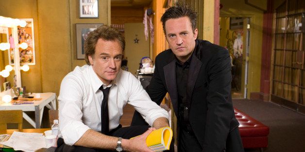STUDIO 60 ON THE SUNSET STRIP - Pilot - Pictured: (l-r) Bradley Whitford as Danny Tripp, Matthew Perry as Matt Albie (Photo by Mitchell Haaseth/NBC/NBCU Photo Bank via Getty Images)