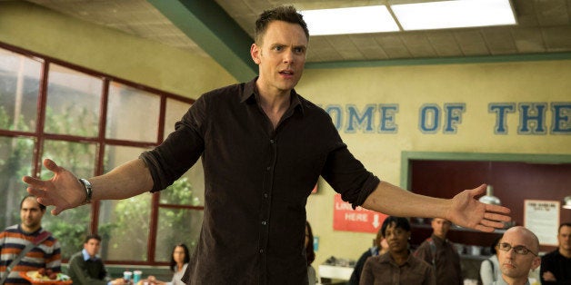 COMMUNITY -- 'Introduction to Teaching' Episode 502 -- Pictured: Joel McHale as Jeff WInger -- (Photo by: Justin Lubin/NBC/NBCU Photo Bank via Getty Images)