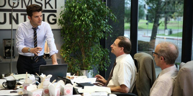 PARKS AND RECREATION -- 'The Cones of Dunshire' Episode 609 -- Pictured: (l-r) Adam Scott as Ben Wyatt, John Balma as Barney,