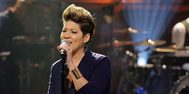 THE TONIGHT SHOW WITH JAY LENO -- Episode 4585 -- Pictured: 'The Voice' Winner Tessanne Chin performs on December 18, 2013 -- (Photo by: Stacie McChesney/NBC/NBCU Photo Bank via Getty Images)