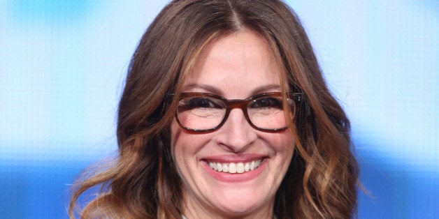 PASADENA, CA - JANUARY 09: Actress Julia Roberts speaks onstage during the 'The Normal Heart' panel discussion at the HBO po