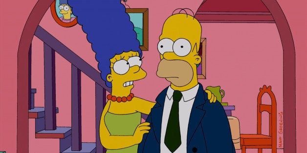 THE SIMPSONS: Homer returns from a Nuclear Power Plant Operating convention a changed man in the 'Homerland' 25th season premiere episode of THE SIMPSONS airing Sunday, Sept. 29, 2013 (8:00-8:30 PM ET/PT) on FOX. (Photo by FOX via Getty Images)