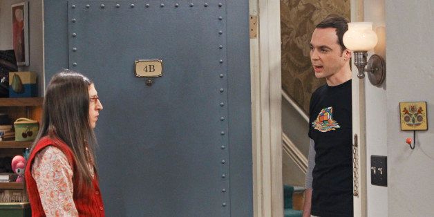 LOS ANGELES - SEPTEMBER 23: 'The Workplace Proximity' -- Sheldon (Jim Parsons, right) must decide how much 'Amy time' is too much after Amy (Mayim Bialik, left) takes a job at his university, on THE BIG BANG THEORY, Thursday, Oct. 17 (8:00 - 8:31 PM, ET/PT) on the CBS Television Network. (Photo by Monty Brinton/CBS via Getty Images) 