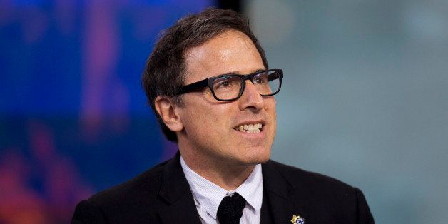 Film director David O. Russell speaks during a Bloomberg Television interview in New York, U.S., on Tuesday, Feb. 18, 2014. 'American Hustle,' Russell's retelling of a 1970s FBI sting, was nominated for 10 Academy Awards, including best picture. Photographer: Victor J. Blue/Bloomberg via Getty Images 