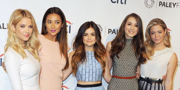 HOLLYWOOD, CA - MARCH 16: Ashley Benson, Shay Mitchell, Lucy Hale, Troian Bellisario and Sasha Pieterse arrive at the 2014 PaleyFest 'Pretty Little Liars at Dolby Theatre on March 16, 2014 in Hollywood, California. (Photo by Jon Kopaloff/FilmMagic)