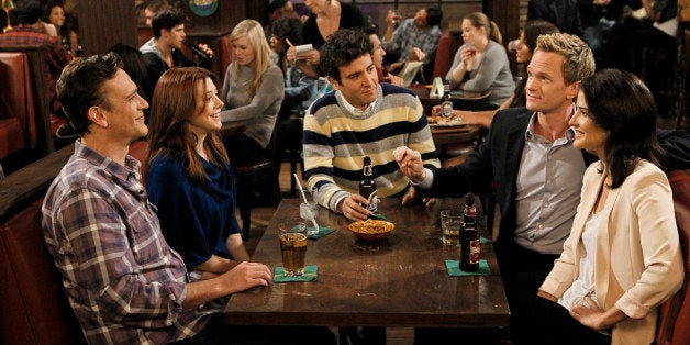 LOS ANGELES - AUGUST 29: 'Who Wants To Be A Godparent' ' When Lily and Marshall can't decide on godparents for Marvin, they put the gang to the test to see who would make the best one, on HOW I MET YOUR MOTHER, Monday, Oct. 15 (8:00-8:30 PM, ET/PT) on the CBS Television Network. Pictured left to right: Jason Segel, Alyson Hannigan, Josh Radnor, Neil Patrick Harris and Cobie Smulders (Photo by Cliff Lipson/CBS via Getty Images)