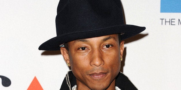 LOS ANGELES, CA - MARCH 29: Pharrell Williams attends the MOCA 35th anniversary gala celebration at The Geffen Contemporary