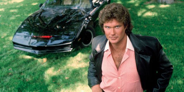 KNIGHT RIDER -- Pictured: David Hasselhoff and K.I.T.T. (Photo by Paul Drinkwater/NBC/NBCU Photo Bank via Getty Images)