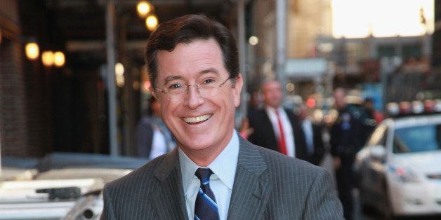 NEW YORK, NY - OCTOBER 01: TV personality Stephen Colbert arrives at 'Late Show with David Letterman' at Ed Sullivan Theater on October 1, 2012 in New York City. (Photo by Taylor Hill/FilmMagic)