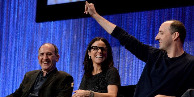 HOLLYWOOD, CA - MARCH 27: Show Creator Armando Iannucci , actors Julia Louis-Dreyfus, Tony Hale on stage at The Paley Center For Media's PaleyFest 2014 Honoring 'Veep' at Dolby Theatre on March 27, 2014 in Hollywood, California. (Photo by Frazer Harrison/Getty Images)