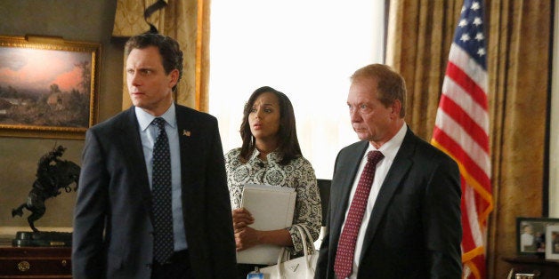 SCANDAL - 'Kiss Kiss Bang Bang' - Sally sets a meeting with the NRA which sends the White House into a tailspin. Olivia and Huck come to shocking realizations and a surprising person asks for help from Pope and Associates, on ABC's 'Scandal,' THURSDAY, MARCH 20 (10:00-11:00 p.m., ET) on the ABC Television Network. (Richard Cartwright/ABC via Getty Images)